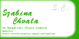 szabina chvala business card